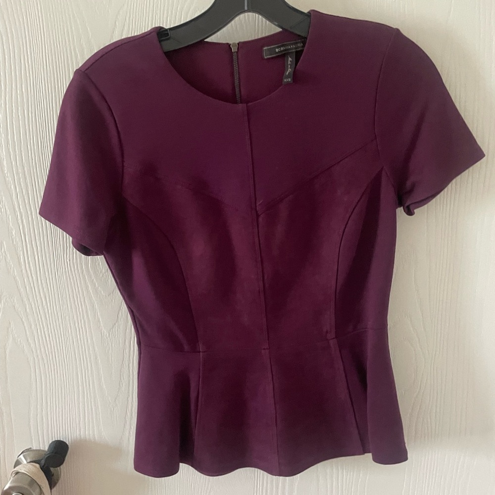 Faux suede top